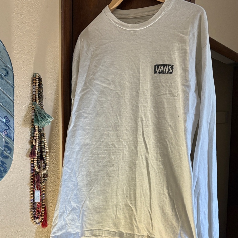 Vans Men's Classic White Long Sleeve Tee